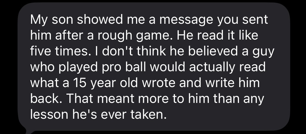 Parent text message: Jordan wrote back to a kid